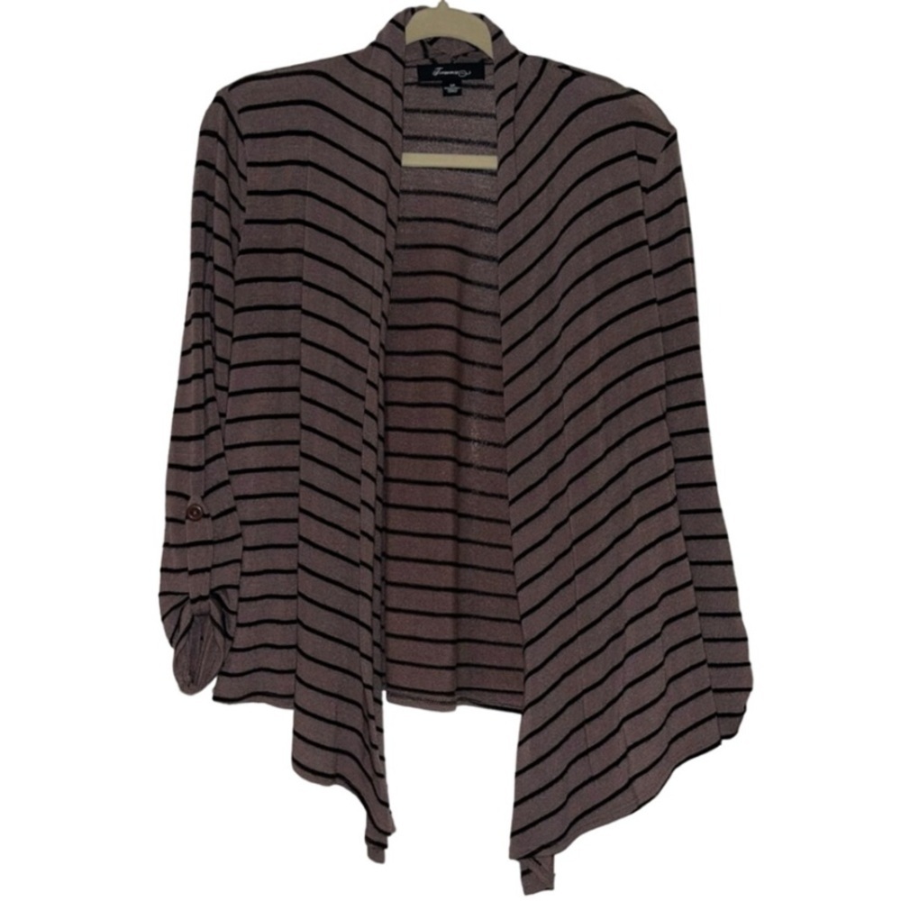 Forever 21 Striped Cardigan Sweater W/ Button Details Sz S